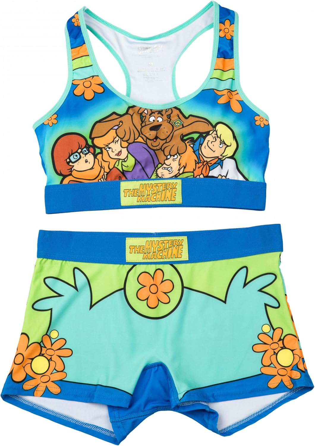 Coco Brands Scooby-Doo Mystery Machine License Plate Bra and Boy Short Panty Set