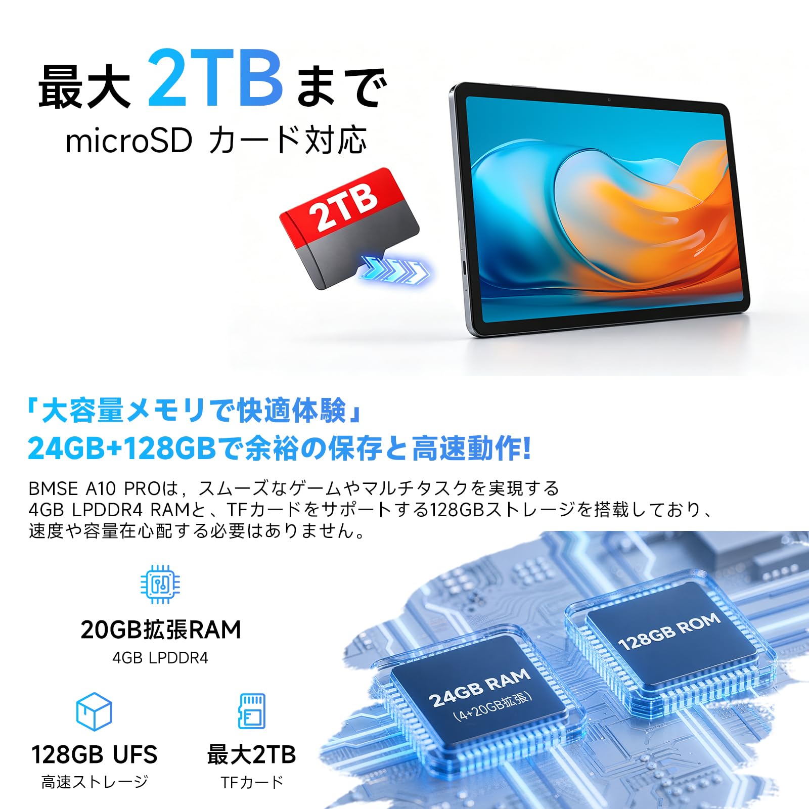 Amazon.co.jp: タブレット 10インチ Android 16 Gemini AI 搭載 90H 大