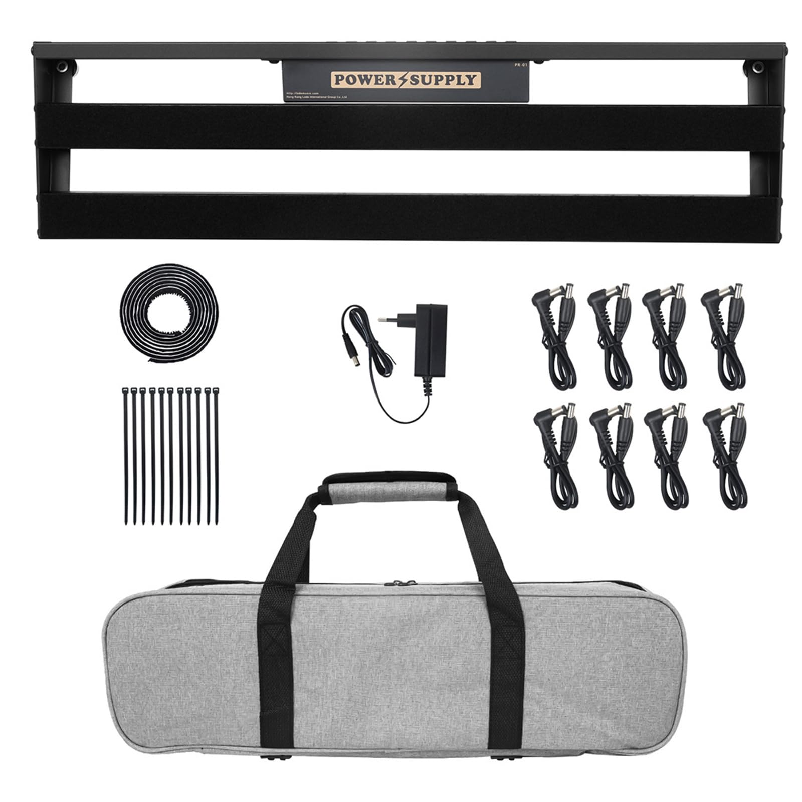 Schwarzes Gitarren Effektpedal Aus Aluminiumlegierung Mit Tasche Pedalkabel Pedalboard Set Mit Integriertem Netzteil Effektpedal