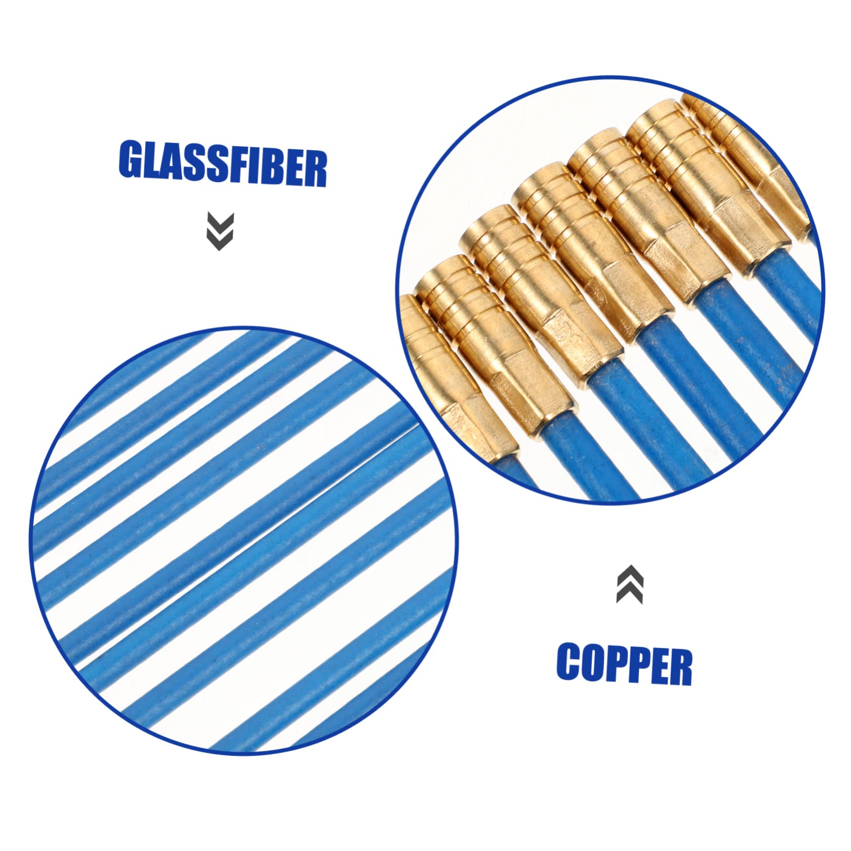 Uonlytech 2 Sets Elektrowerkzeug-kit Fiberglas-fischband-kabelzieher Für Koaxialkabel Laufdrahtzieher