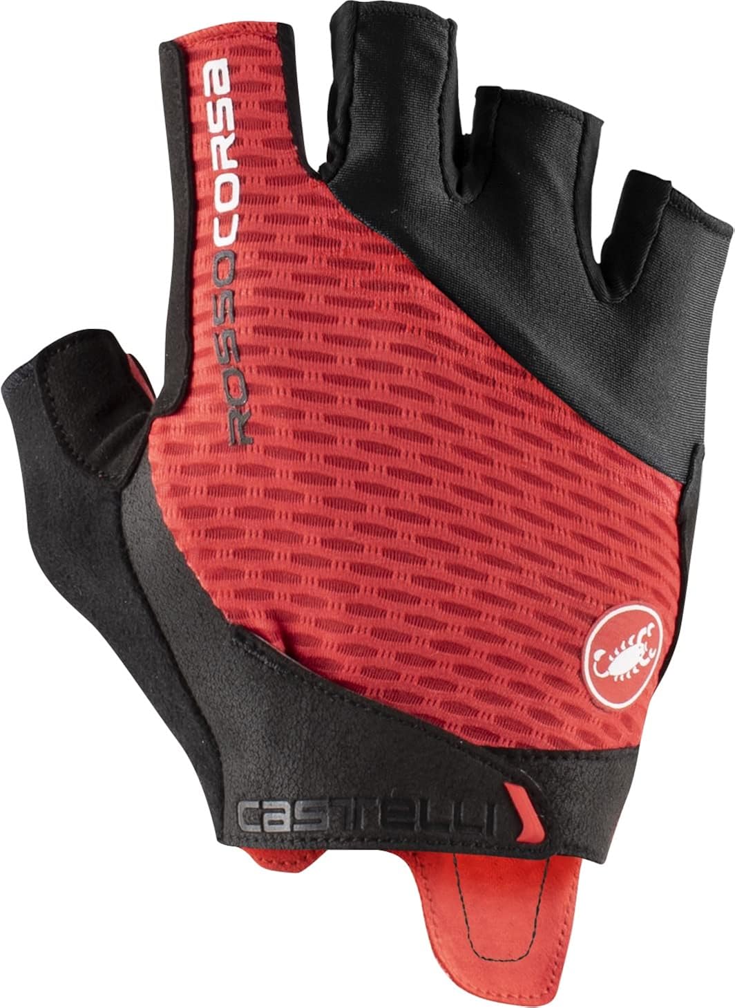 Castelli Guantes de ciclismo Rosso Corsa Pro V para ciclismo de carretera y grava L