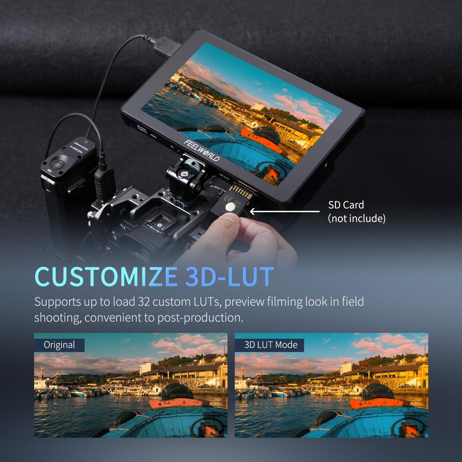 Amazon | FEELWORLD F7 Plus 7インチ 1200nit デジタル一眼レフカメラ
