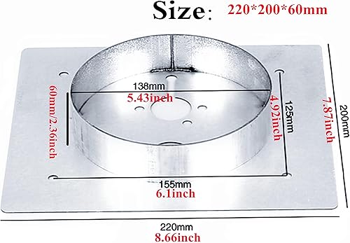 Vista 12 de Paquete de 1 placa de montaje de calentador diésel para base de calentador Eberspacher Webasto, placa de suelo, torreta de acero inoxidable plateado