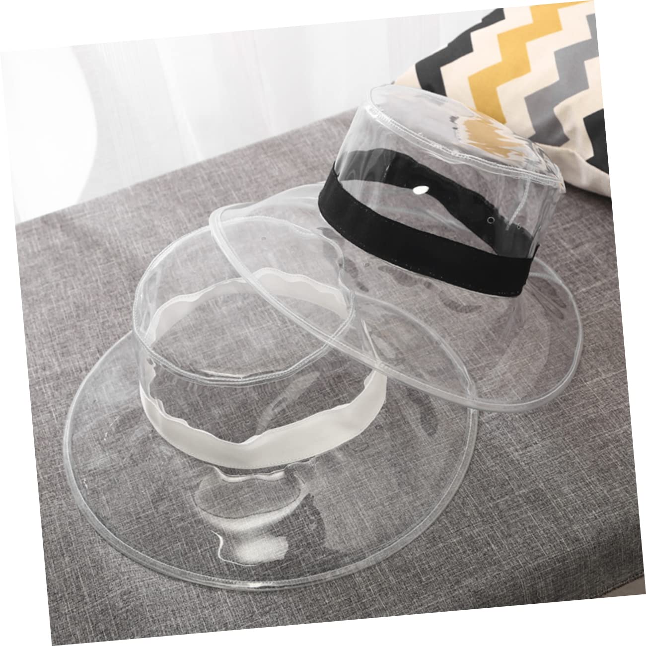 PRETYZOOM 2 Stk Fischerhut Angelhut Im Freien Fischermütze Eimerhut Sommer Bucket Cap Sommerhut Kopfbedeckung Outdoorbekleidung Kostüm Anti-spuck-hut Anti-tröpfchen-hut Kappe Augenhut Black