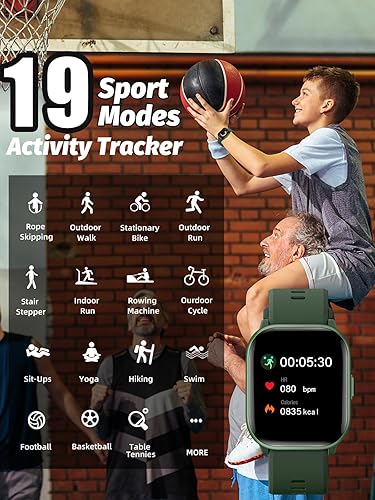 Miniatura 3 de Reloj inteligente para niños y niñas, rastreador de actividad física con monitor de sueño de frecuencia cardíaca, impermeable, reloj de bricolaje,