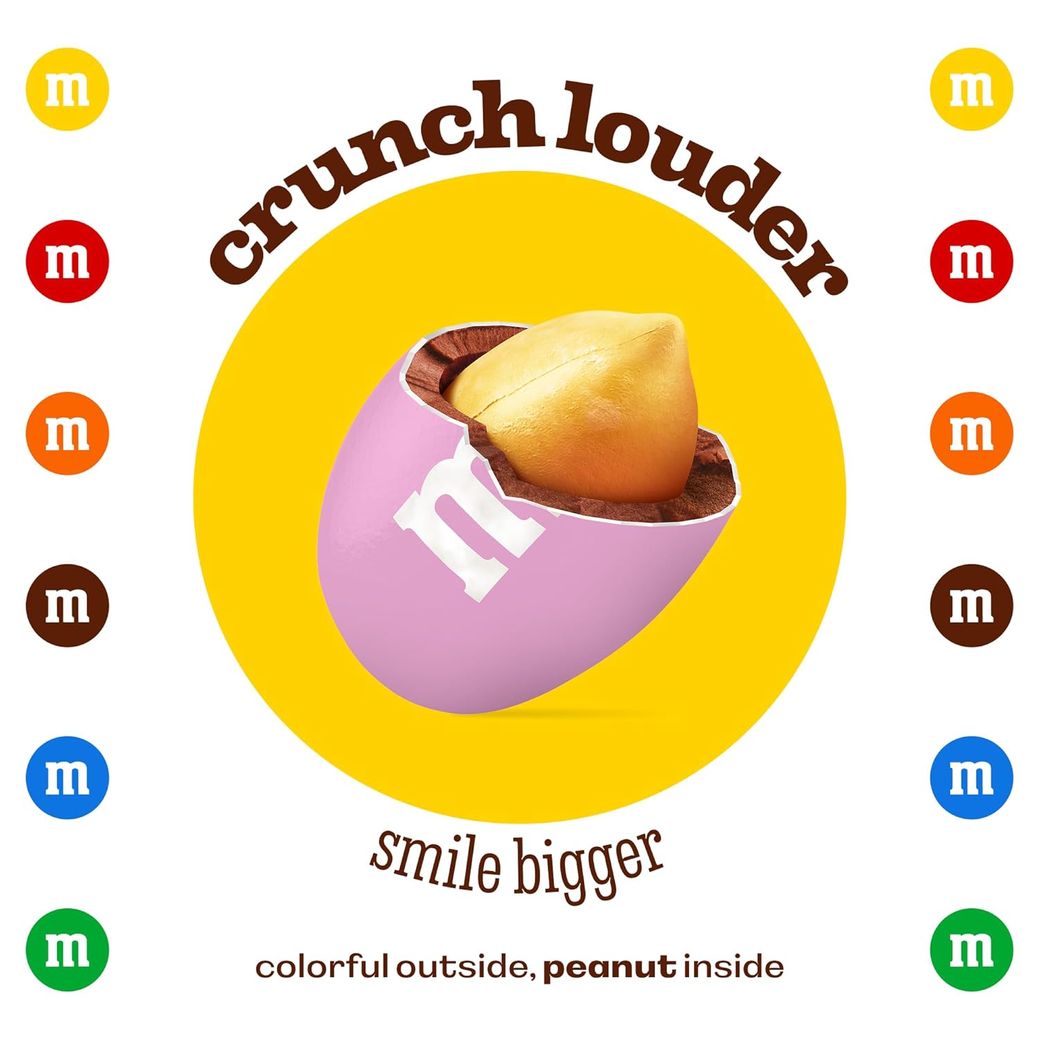 M&M’S WORLD Peanut Pink Chocolate Candy - 2lbs of Bulk Candy in Resealable Pack for Candy Buffet,Birthday Parties,Theme Meetings,Candy Bar,Sweet Stuff for DIY Party Favors or Edible Decoration