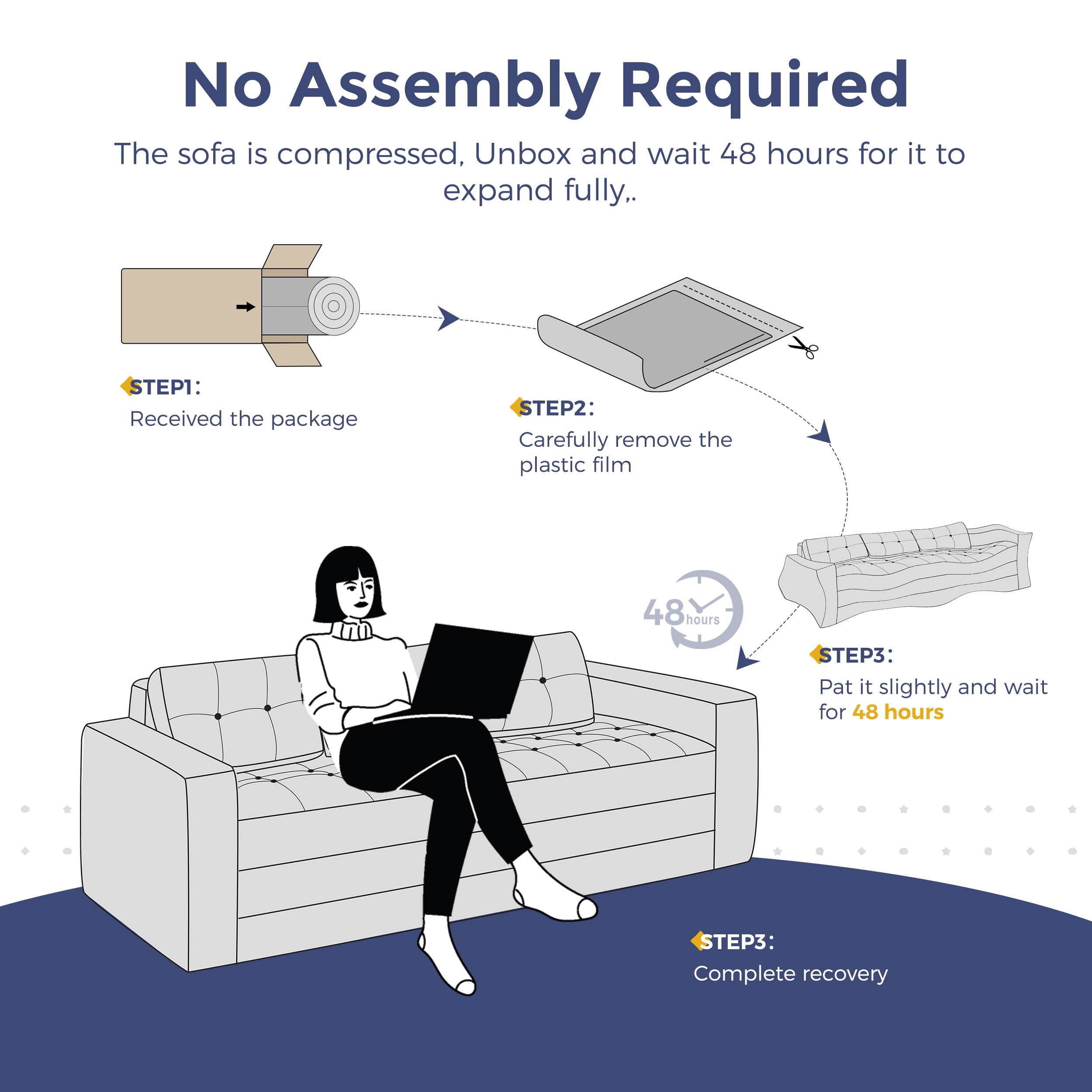 MAXYOYO Sofá Cama de Suelo de 190 cm de Ancho con Cojín, 2 en 1, Plegable, de Pana de 3 Plazas, con Función de Dormir, Superficie de Descanso 101 x 196 cm, para Salón, Dormitorio, Salón