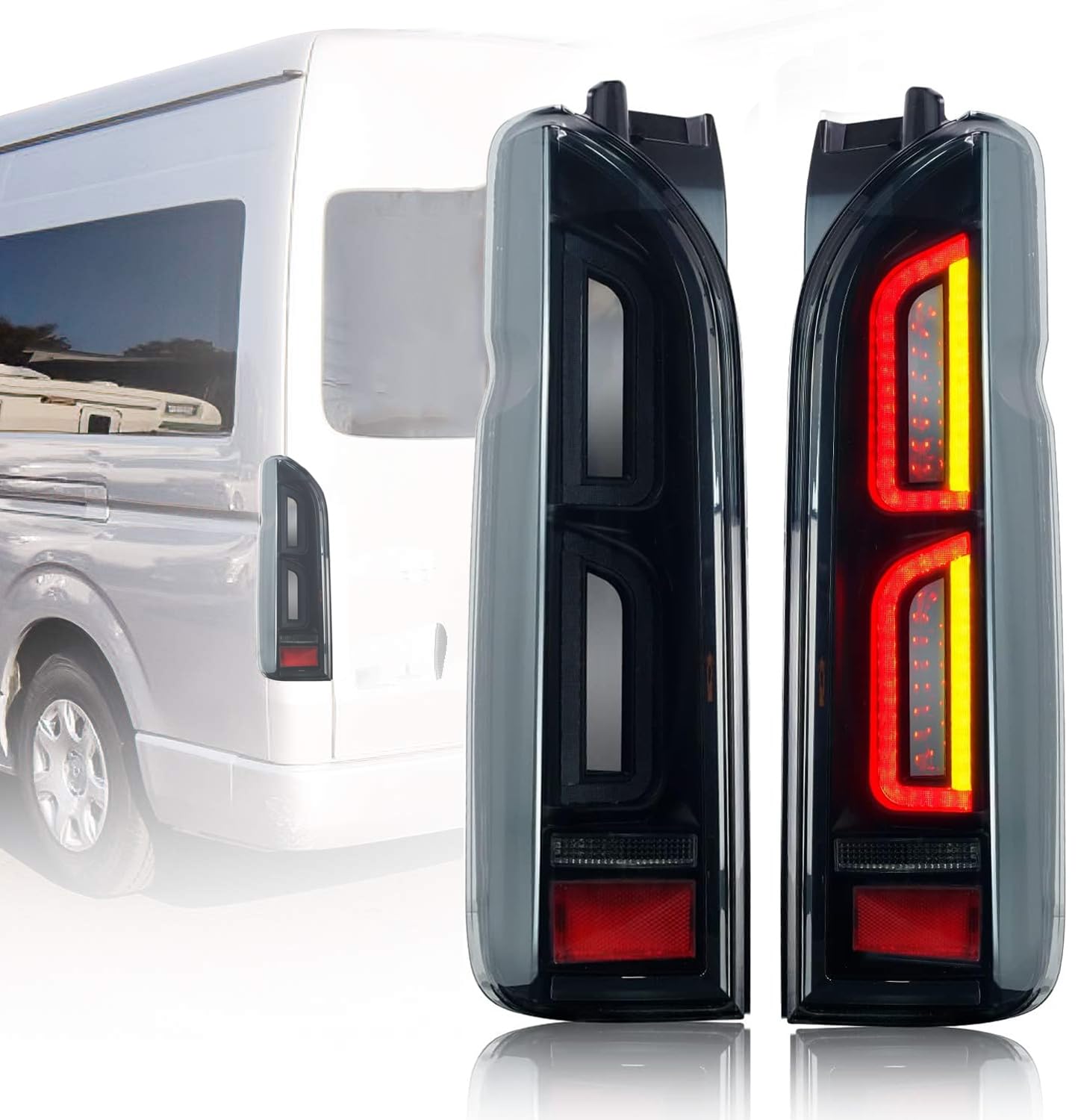 Amazon | YUANZHENG ハイエーステールランプ レジアスエース 200系  