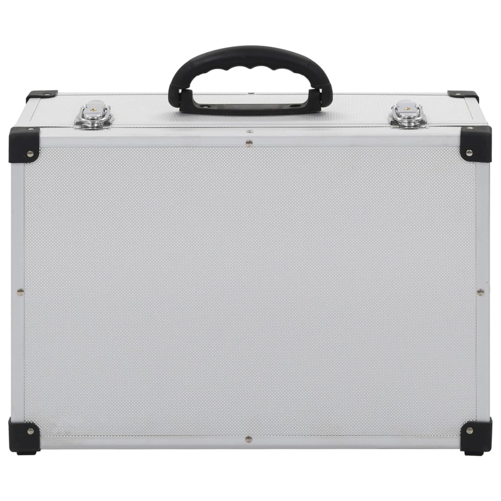 Gecheer Estuche de CD de Aluminio con Cerradura - Organizador de Discos con Llaves - 43 x 29,5 x 18,5 cm - Plateado Modelo YHSLRZJ-91856ES