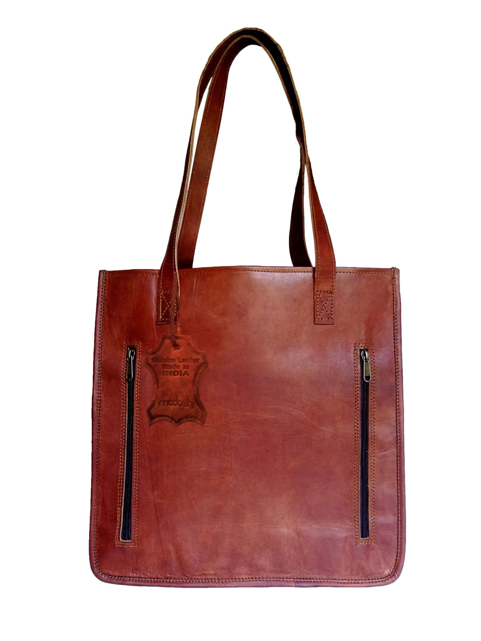 Madosh, Womens Shoulder Bag Genuine Leather Ladies Tote Handbag Top Handle Brown Large Capacity Travel Purse (B08MXMRMCD) Amazon Price History, Amazon Price Tracker