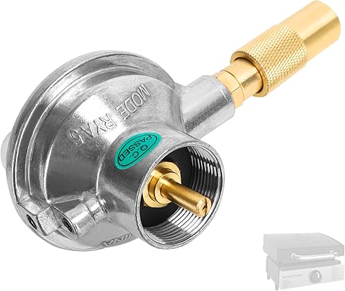 Regulador de parrilla de gas apto para parrillas de mesa Blackstone de 17 pulgadas y 22 pulgadas, para la serie Blackstone Adventure Ready y On The