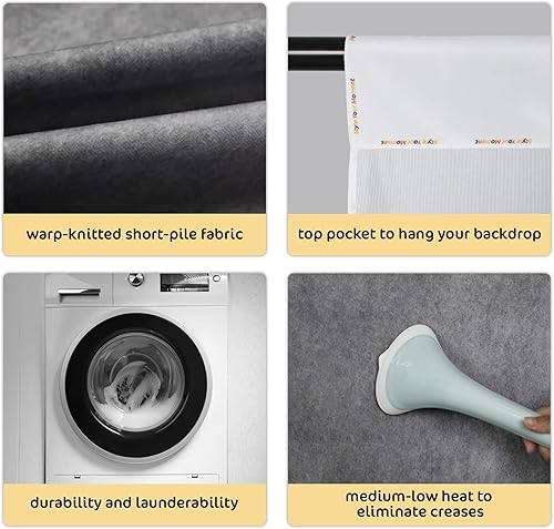 Miniatura 5 de Kate Telón de fondo rojo de 8x8ft2.5x2.5m para el hogar, luces pintadas por computadora, fondo de tela, accesorios de estudio de fotografía