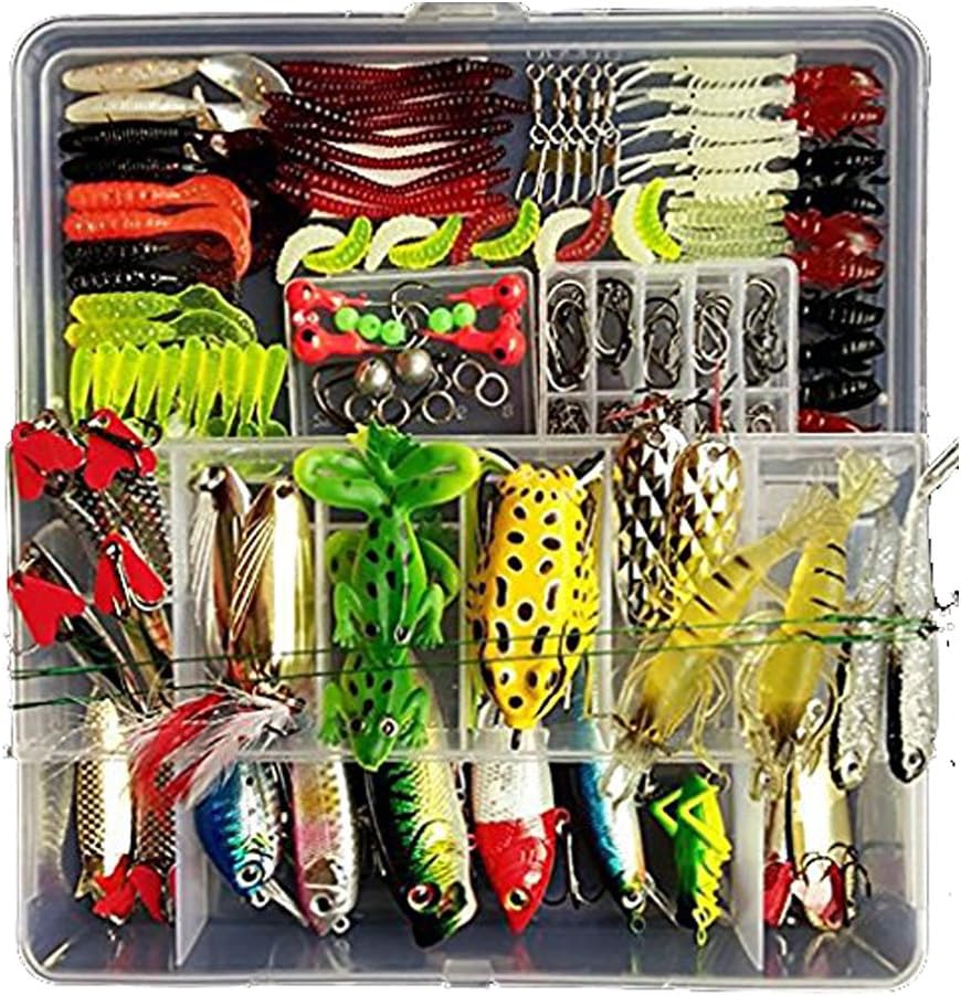 Freshwater Fishing Lure Kits,Topconcept 180Pcs Fishing Tackle Lots,Minnow Popper Pencil Crank RattleFor Trout Bass Salmon