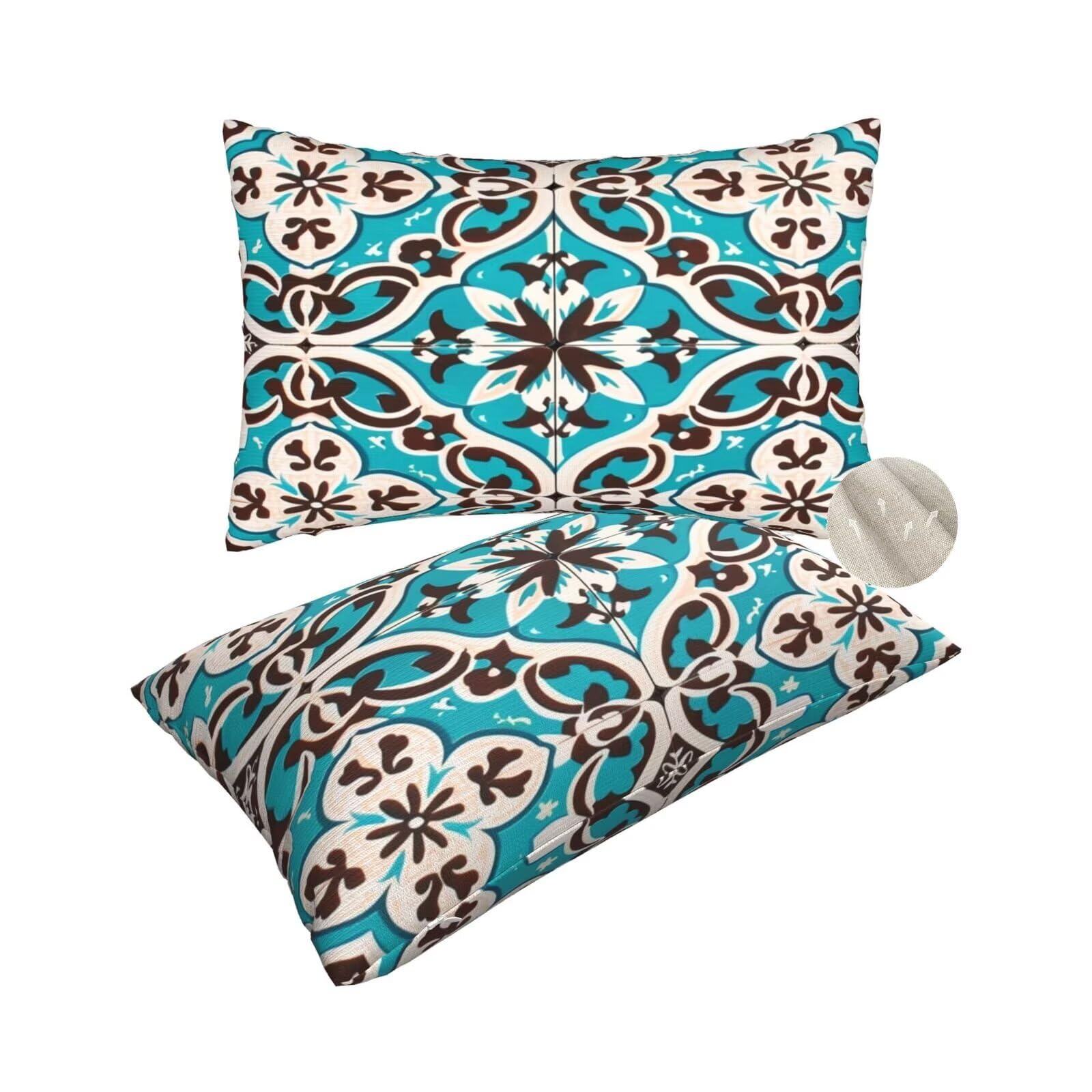 Housses de coussin 60x80 cm rectangulaires mandala pour décorer votre canapé de salon