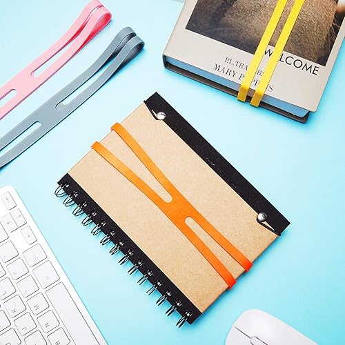 Miniatura 7 de Outus Bandas de goma de silicona con banda H de 9 pulgadas, bandas elásticas de colores surtidos para libros, cámaras, arte, cocina, envoltura,