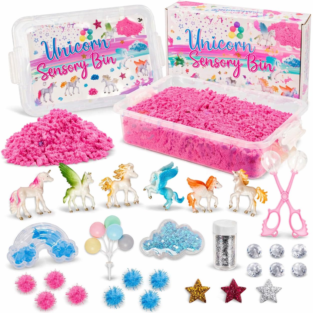 Amazon.com: Sensationally OT Unicorn Sensory Sand Bin-38 PCS Set