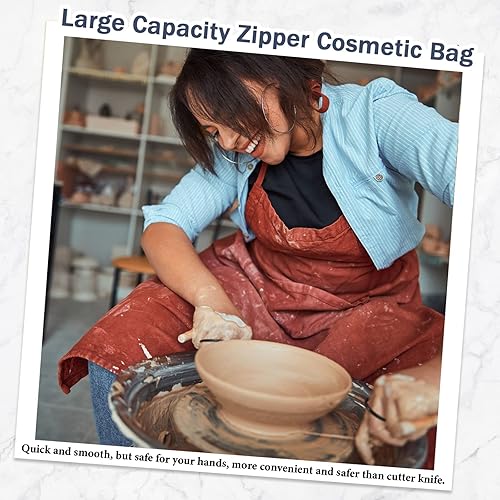 Miniatura 6 de 4 piezas de cortadores de arcilla de alambre de acero cortador de arcilla herramientas de cerámica herramientas de corte con mango de goma para