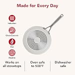 KitchenAid - Ensemble de vaisselle, pots antiadhésifs à induction en céramique anodisée dure et poêles avec casseroles, poêles, marmites et lides (blanc de porcelaine, 9-Piece)