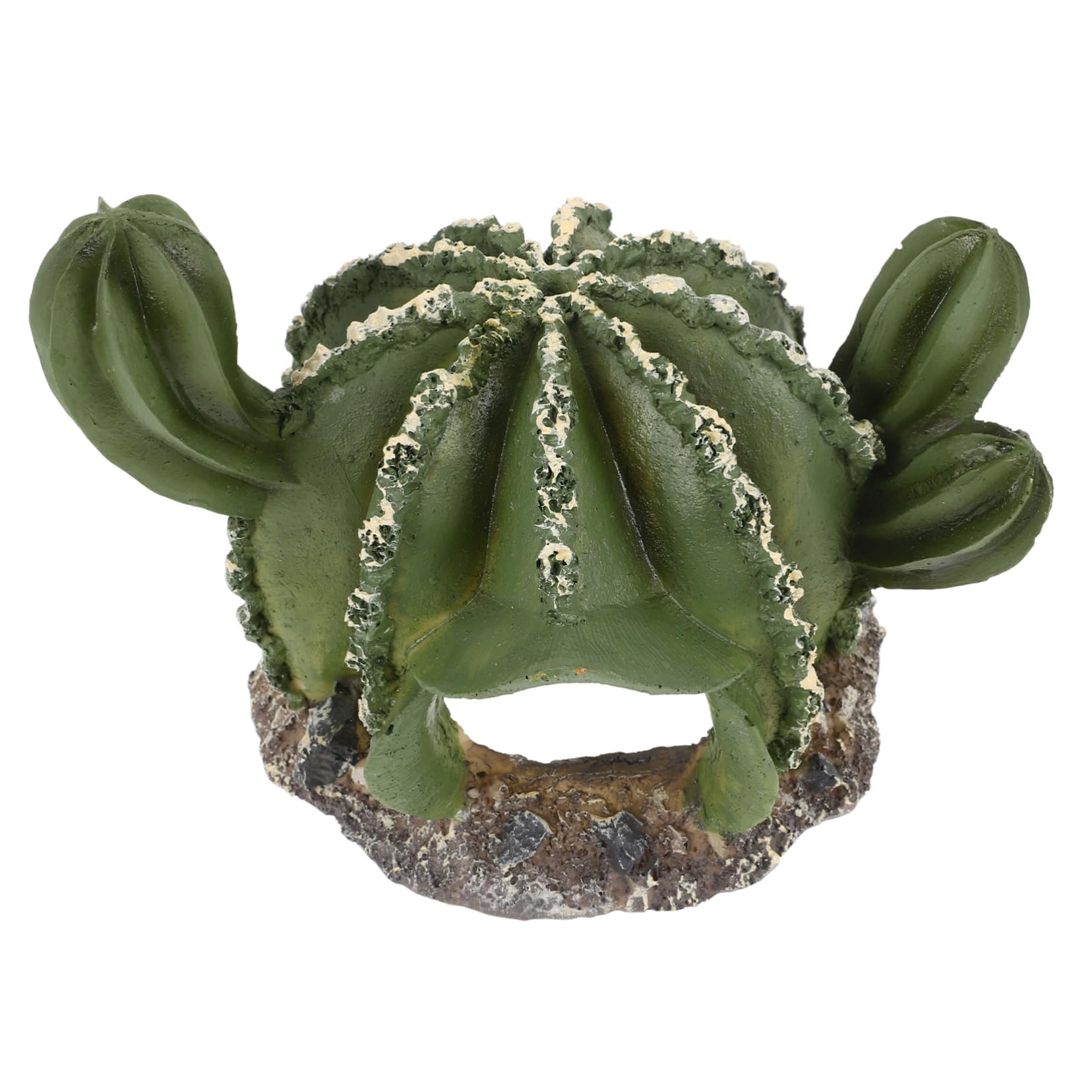 INOOMP 4piezas Cueva Decorativa para Reptiles Forma De Cactus Refugio De Resina para Geckos y Serpientes Accesorio Multifuncional para Terrarios y Acuarios