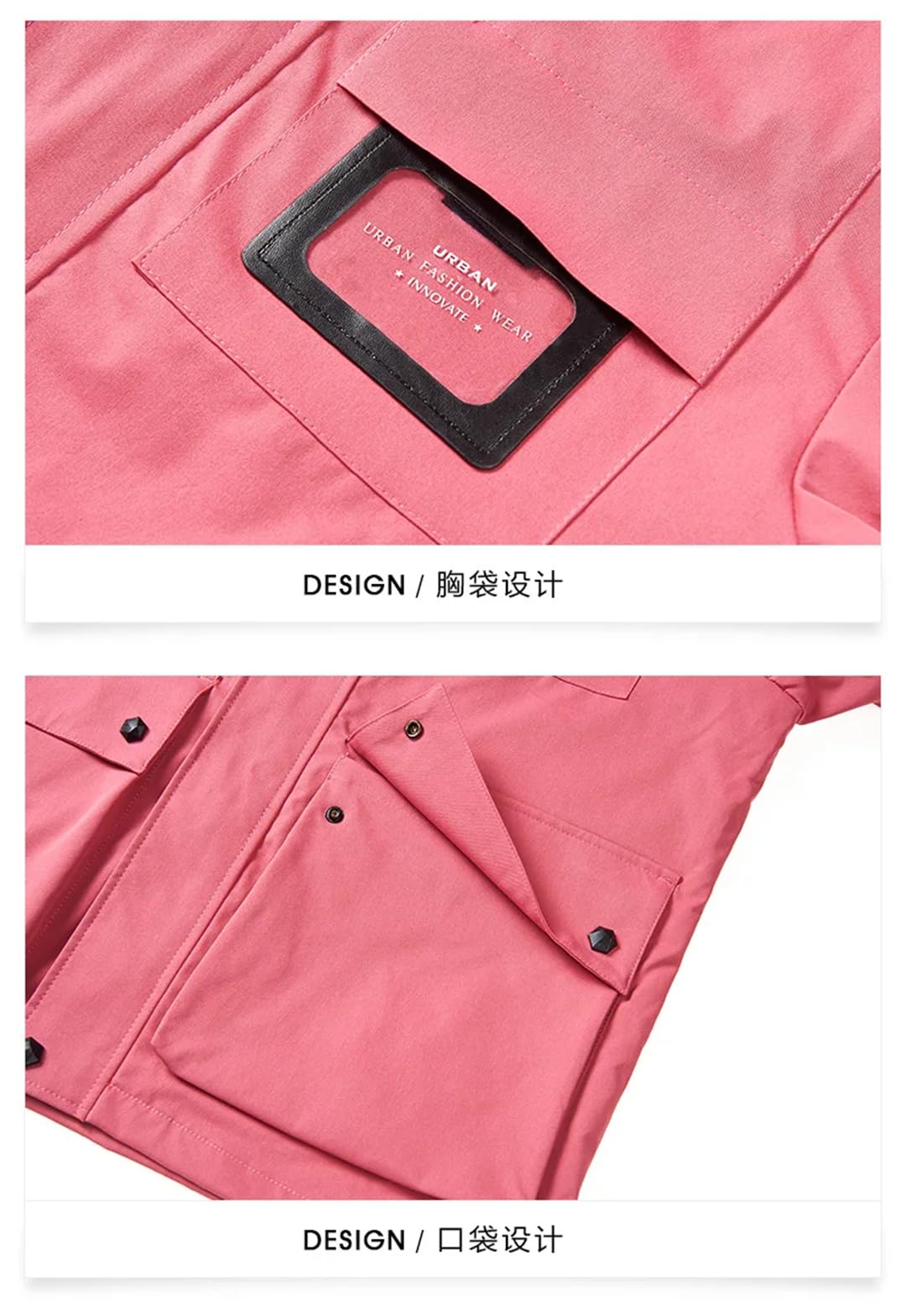 Herren-Frühlingsjacke für lockere, wasserdichte Reißverschluss, mehrere Taschen, Outdoor-Kleidung, Jugend-Windbreaker, gelb, 7XL