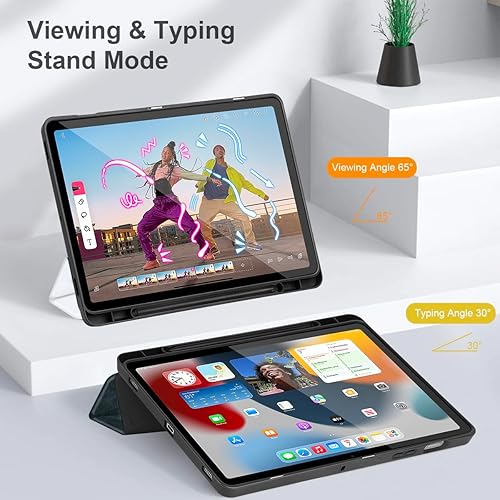 Miniatura 7 de Mektron Funda para Samsung Galaxy Tab S9 FE  S9 de 11 pulgadas 2023 X710X716BX718U, portalápices integrado con tapa dura mate con encendido y