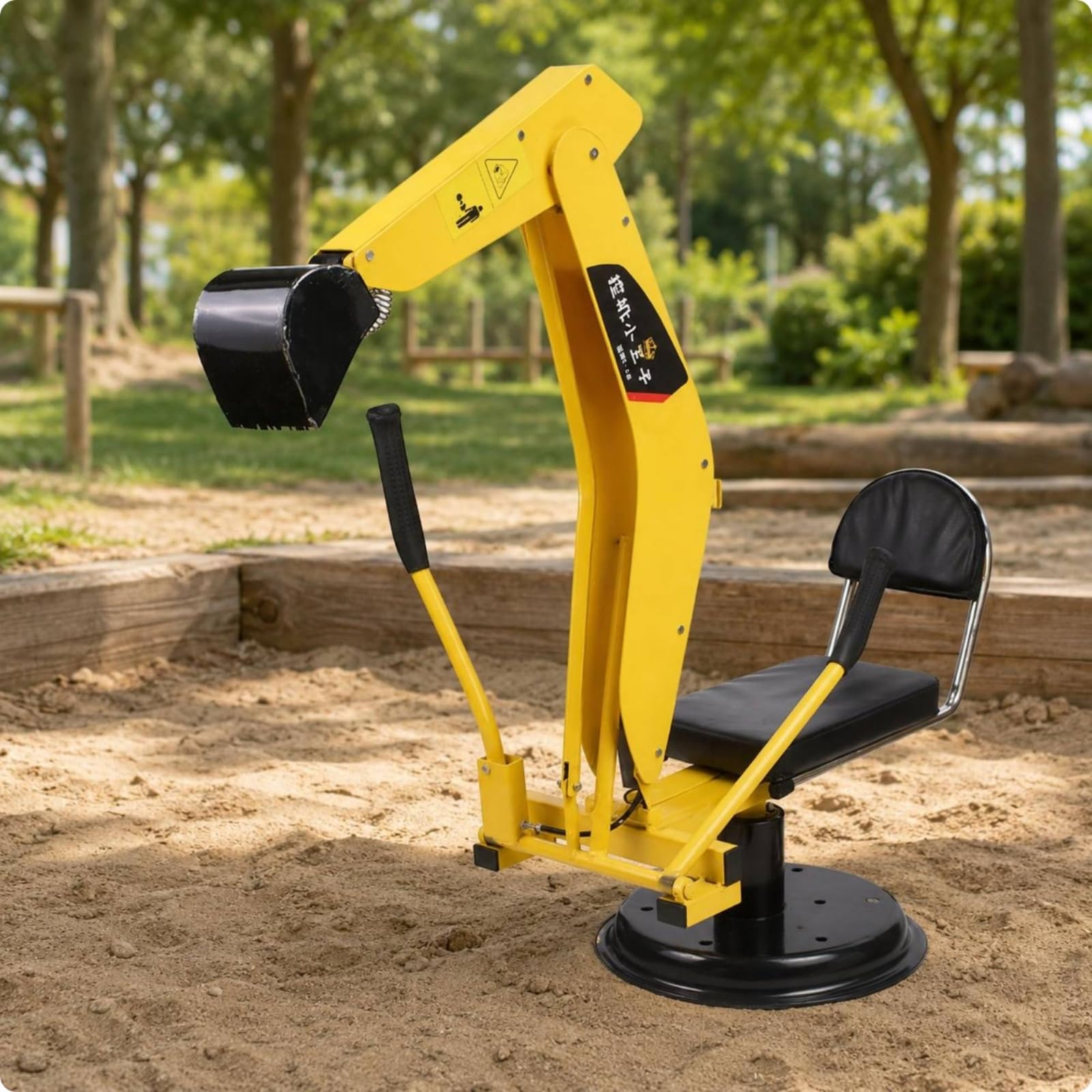 Qianly Spielbagger mit Metallaufsätzen Sandkasten Sandkastenbagger Geländegängig Kinder-Bagger für Schnee