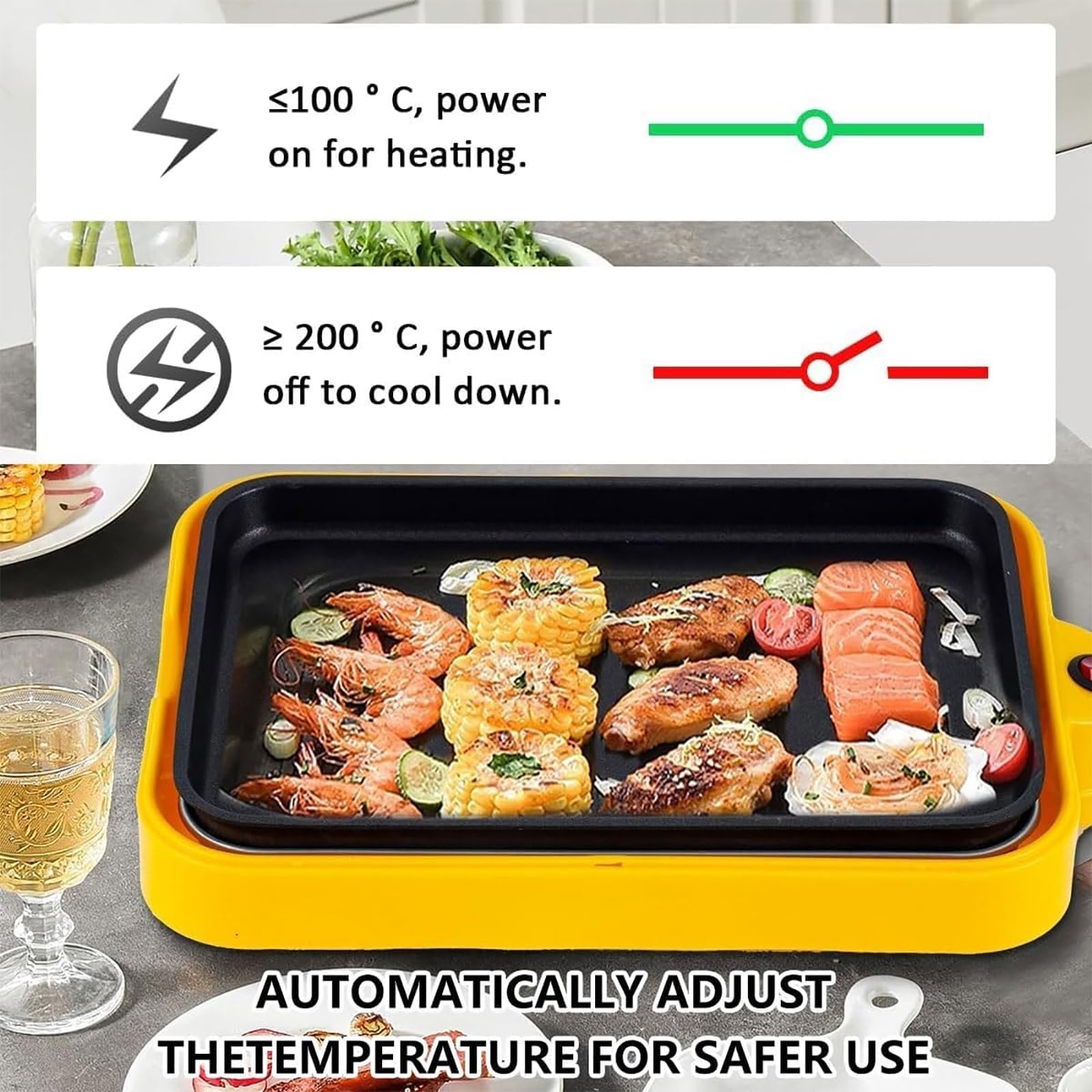 Takoyaki Maker, 24 Trous Poêle Électrique avec 3 Casseroles, Casserole Antiadhésive 800W, Finition en Satin, Contrôle Automatique de la Température, Amovible Et Lavable, pour Sandwich, Œuf, Steak
