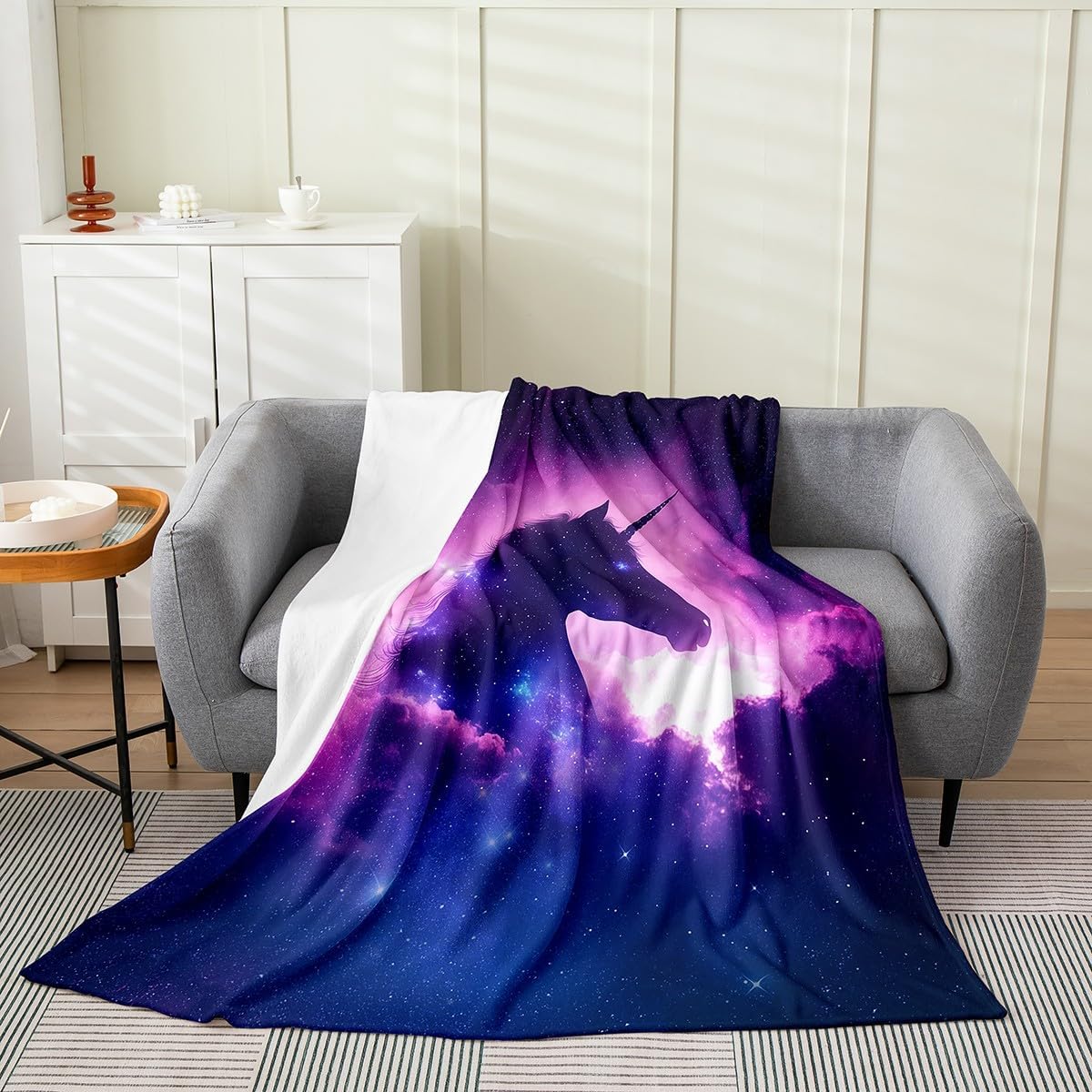 Erosebridal Turquoise and Grey Blanket for Youth Adult,Grunge Teal Ombre Throw Blanket All Season,Vintage Watercolor Artwork Fleece Blanket Bedroom Decor,Contemporary Flannel Blanket,Queen