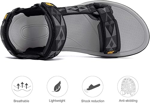 Miniatura 3 de CAMEL CROWN Sandalias de senderismo para hombre, impermeables, con soporte de arco, punta abierta, verano, para exteriores, comodidad, playa,