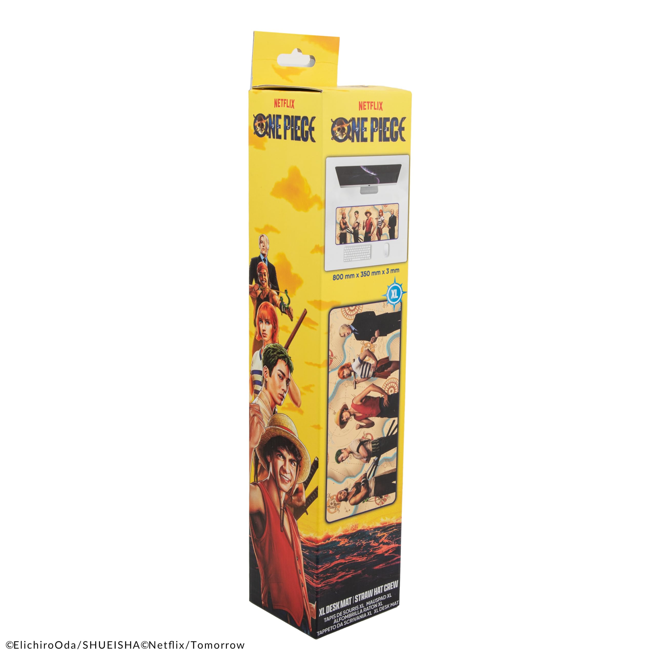 Cinereplicas One Piece - Tappetino da scrivania con cappello di paglia, 80 x 35 cm, licenza ufficiale