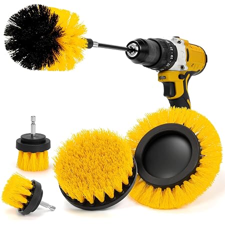 Tile and Grout Cleaning Drill Brush Set 