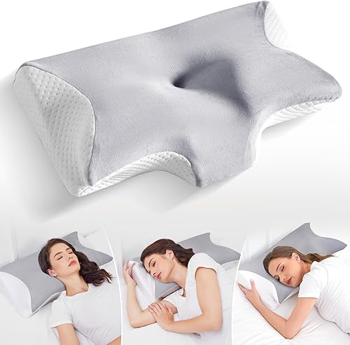 Almohadas ortopédicas ergonómicas para el dolor de cuello y hombro apnea del sueño mejor dormir espuma viscoelástica soporte profundo cervical