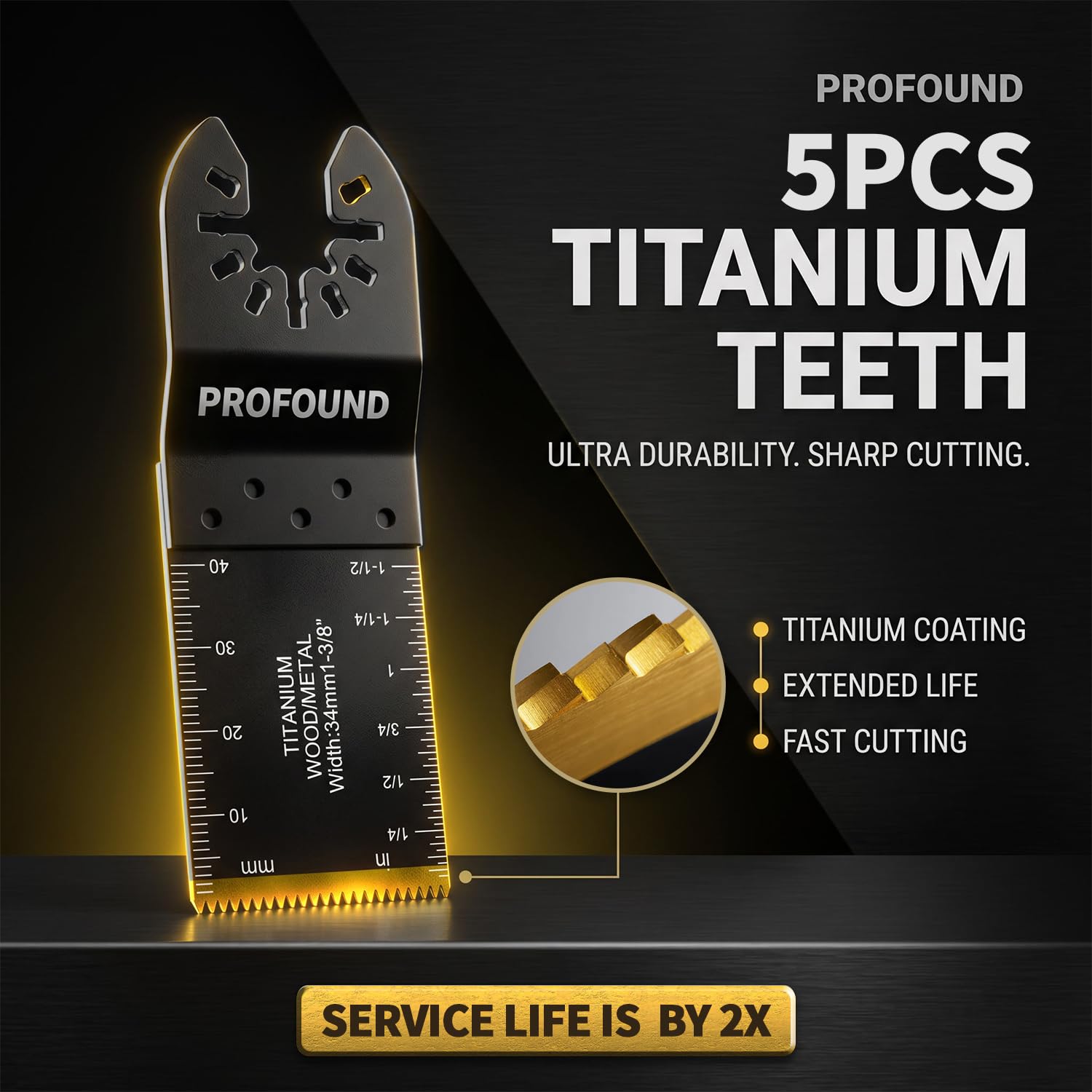60 lame oscillanti universali, in titanio, per legno, plastica, metallo, kit di attrezzi multiuso a sgancio rapido, adatte per DeWalt, Ryobi, Milwaukee, Rockwell, Fein, Makita