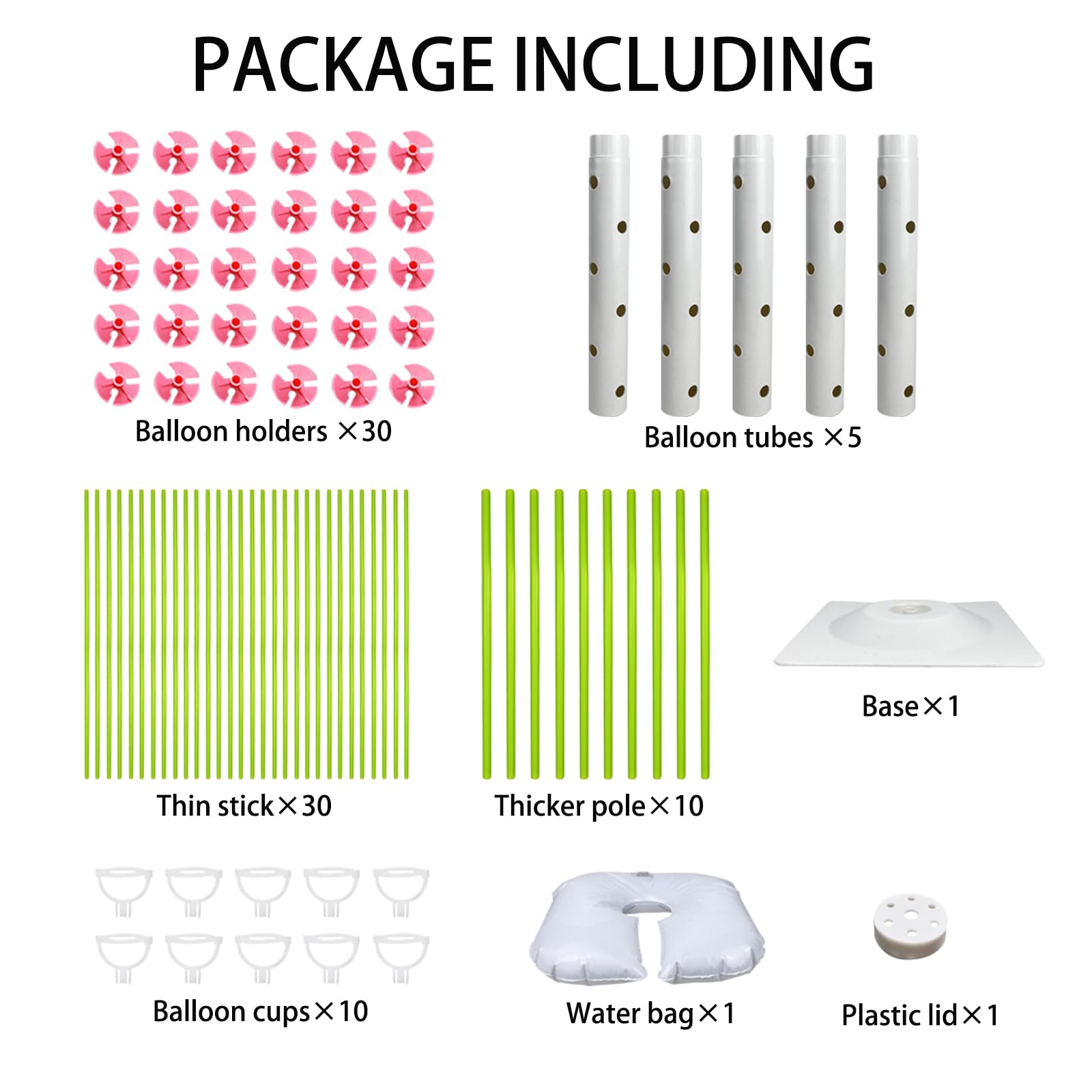 Ballonsäulenständer-Kit, Ceither Ballonbogen-Ständer 6,6 m Ballonturm, für Partydekoration, Hochzeit, Weihnachten, Geburtstag