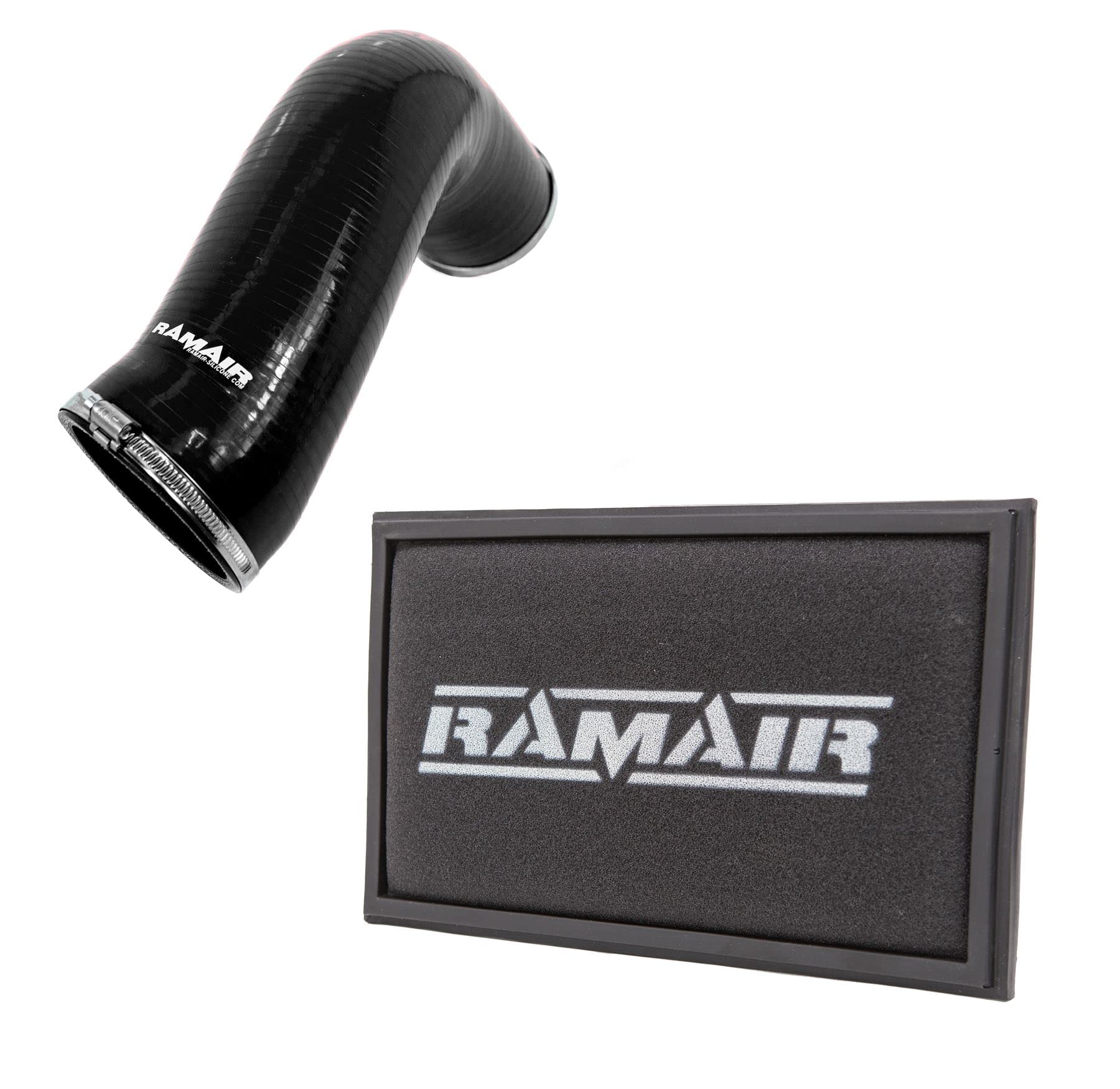 Ramair Black Silicone Intake Pipe & Panel Air Filter To Fit Seat Leon TSI Cupra