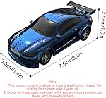 1:64 Scale Mini RC Drift Car, 4WD Desktop RC Drift Car (Blue) | 2.4GHz Handheld Mini RC Drift Car with LED Lights, Speed Switching Racing Sport Toy for Adults Teens