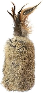 Fellefant Katzenspielzeug aus echtem Hasenfell mit Federn – Handgefertigte Beuteattrappe für aktiven Spielspaß product image
