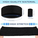 Hungdao 6 Set Kid Sweatband Headband Wristband Set Colorful Athletic Sweat Band Tennis Wristband Sweat Absorbing Head Band for Girl Boy Women Men Sports Basketball Workout (Bright Colors) gallery image