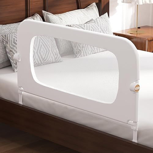 FigTime Baranda de cama para niños pequeños, protector de baranda de cama de bebé para niños, barandas de cama para niños pequeños con ajuste de