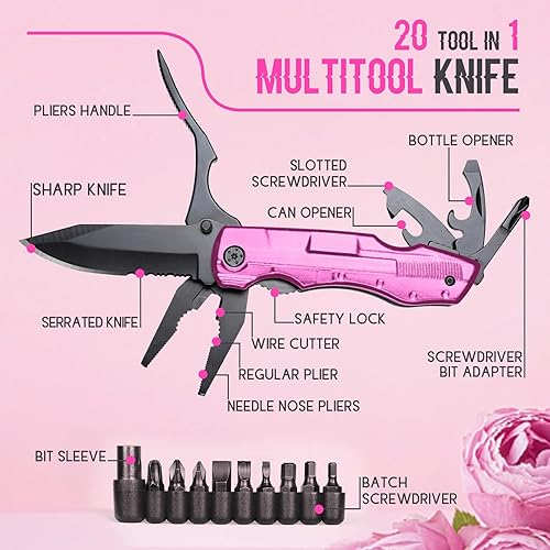 Miniatura 4 de Regalos de cumpleaños para mujer, juego de cuchillos multiherramienta de vaso, ideas de regalo únicas para mujeres, rellenos de calcetines de