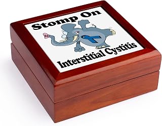 3dRose Elephant Stomp On Interstitial Cystitis Awareness Ribbon Cause Design, Jewelry Box jb-114575-1