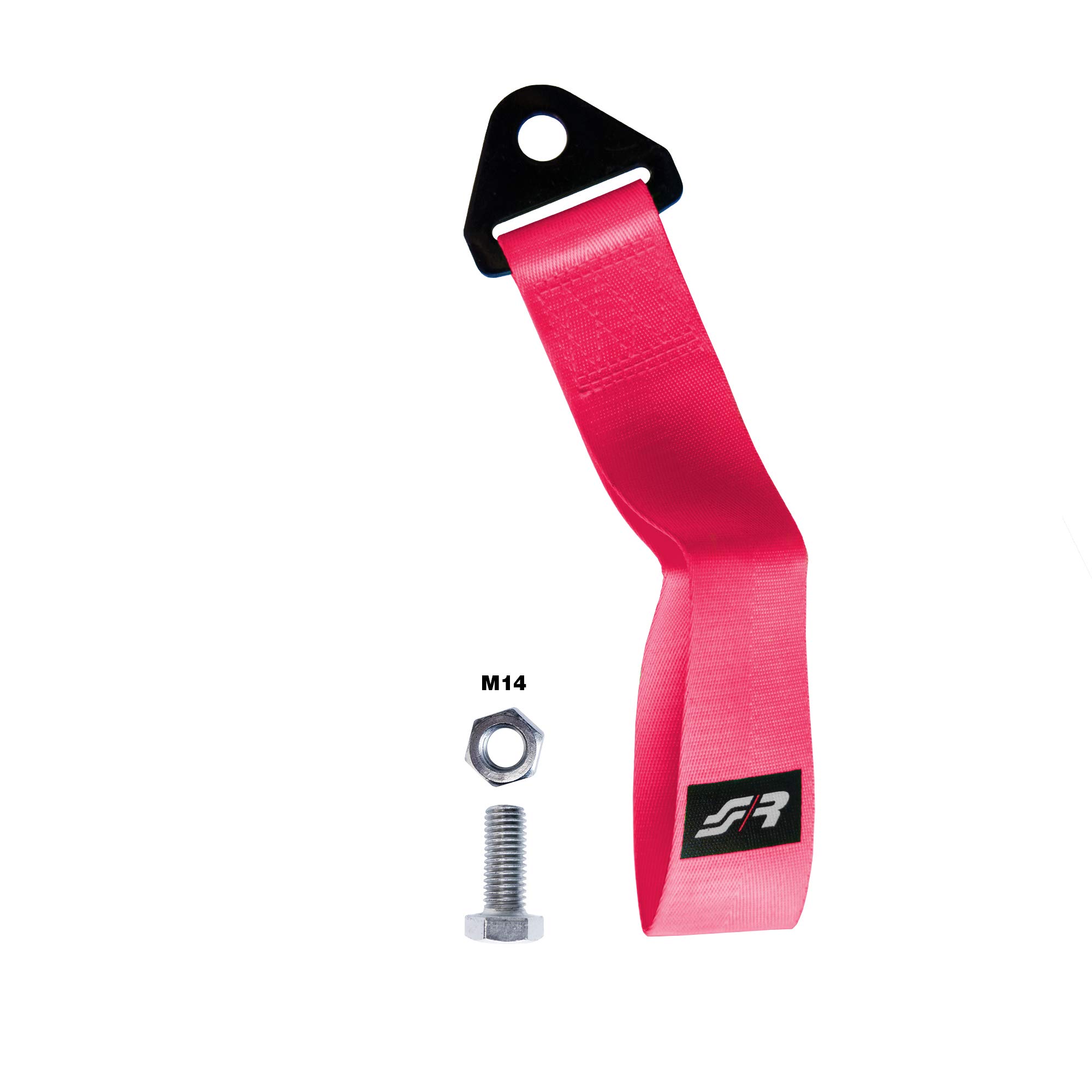 Simoni Racing Abschleppgurt Schwarz - 3000kg Tragkraft 28cm Länge