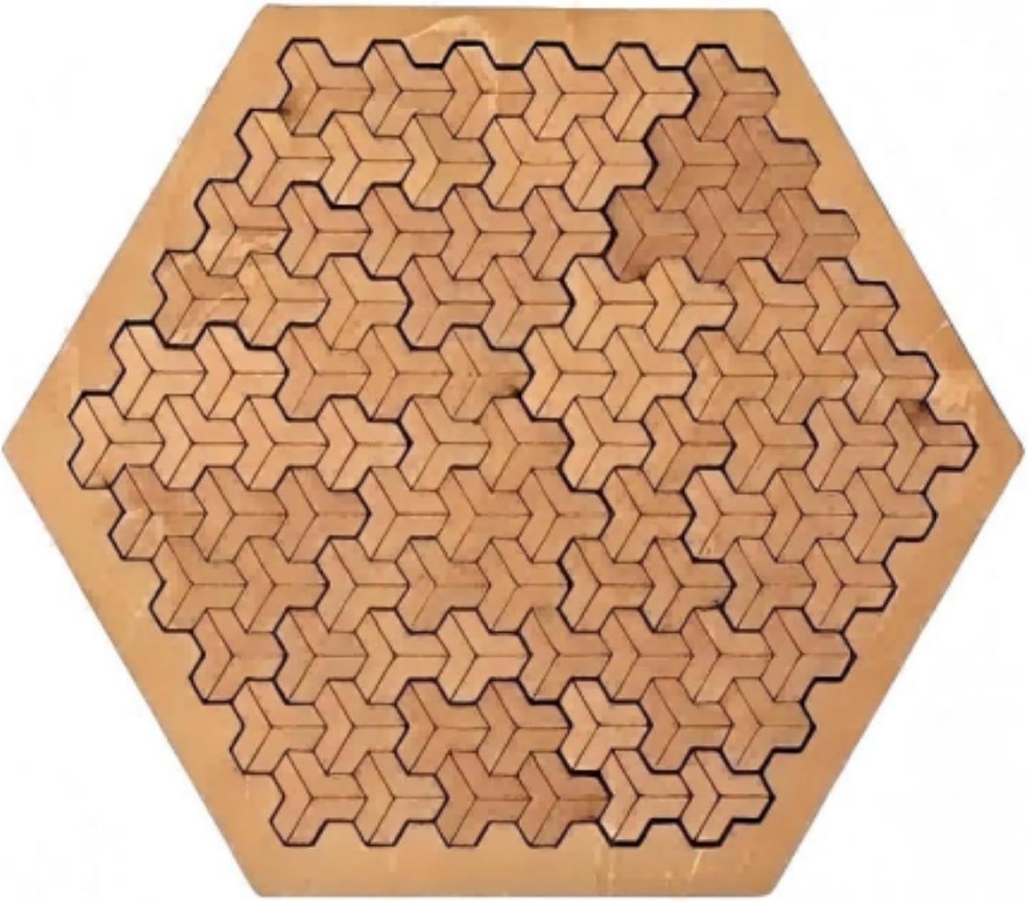 Fractal Tray Puzzles for Adults, Mind Bending Hard Irregular Wooden Jigsaw Puzzle Challenge(Combination)