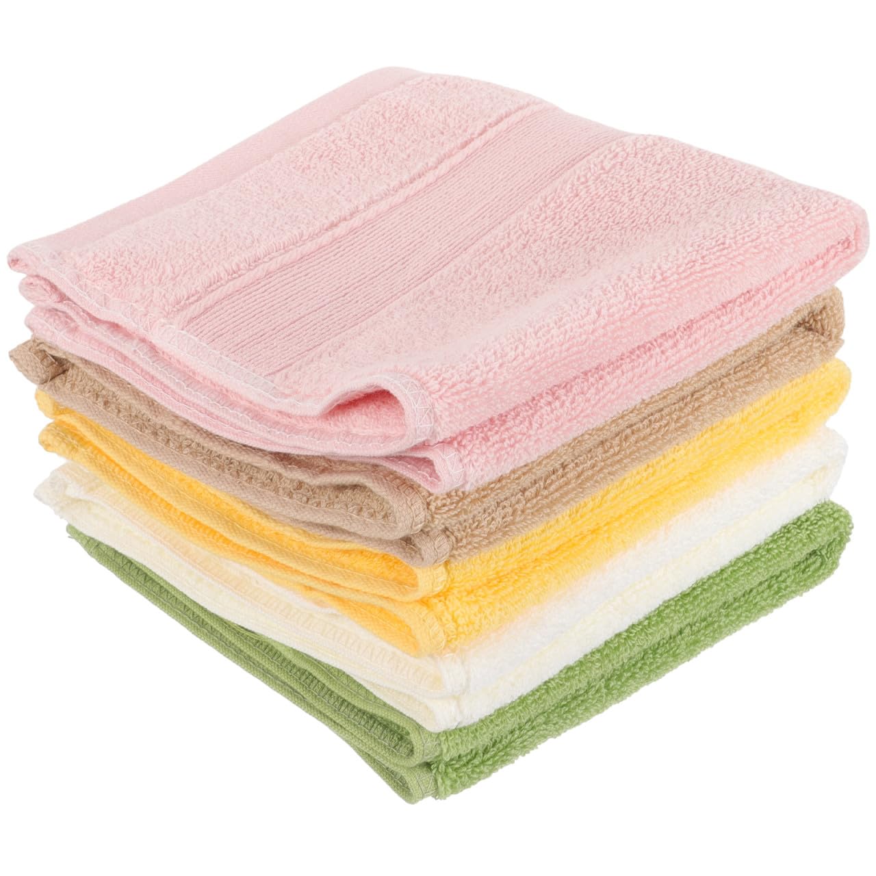Cabilock 5 Pezzi Asciugamani Neonato in Cotone Morbido Elevata Assorbenza e Lavabili, Panni Multiuso per Saliva e Pulizia Viso Bambini Colore Casuale