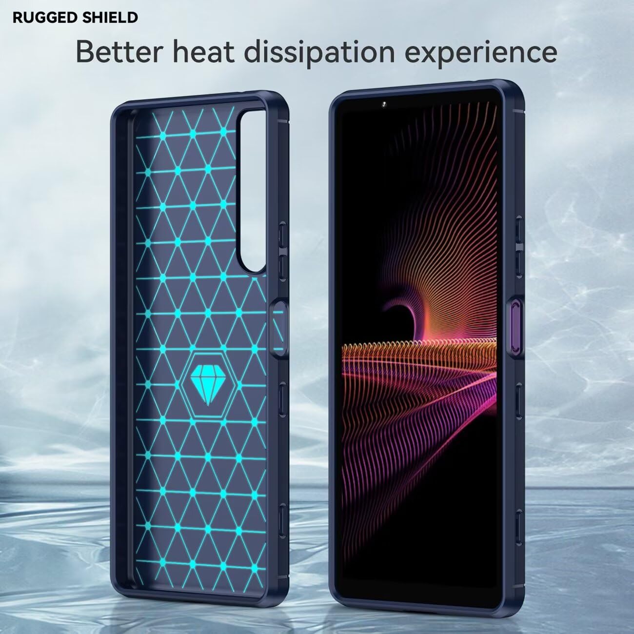 Natbok Custodia Cover per Samsung Galaxy XCover 7,Spazzolata e Fibra di Carbonio Morbido