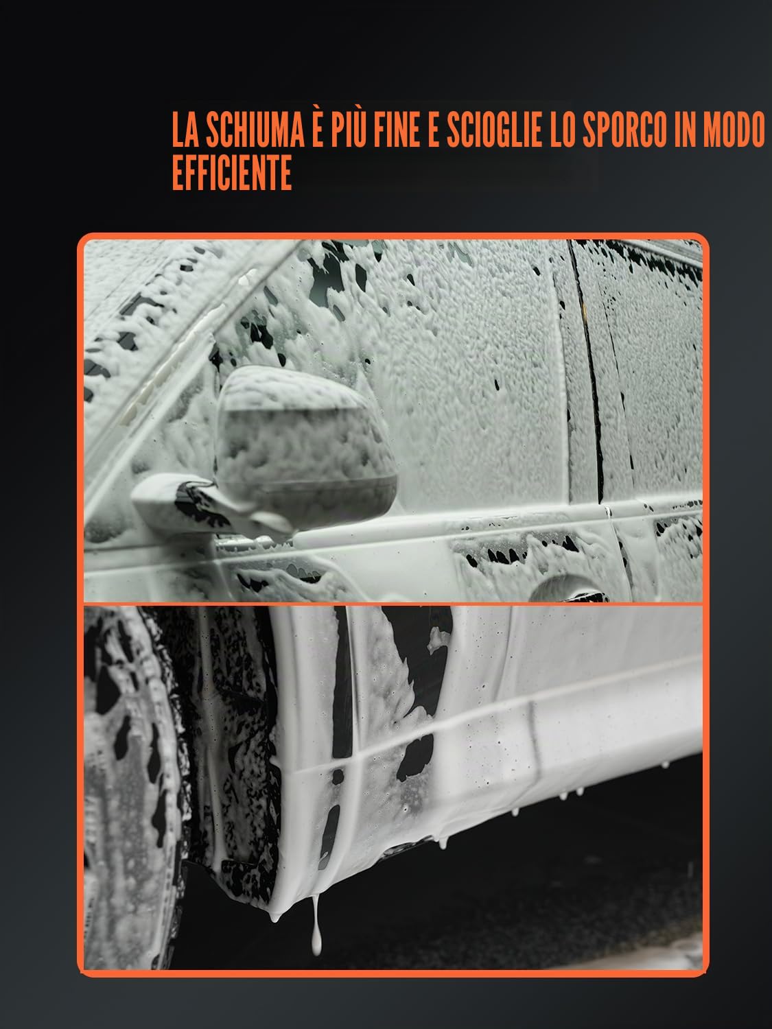 SPTA Spruzzatore di schiuma a pressione, 2,25 l/8 oz elettrico pressurizzato spruzzatore di schiuma per auto, spruzzatore a pompa senza fili, schiuma idropulitrice per lavaggio auto con shampoo per