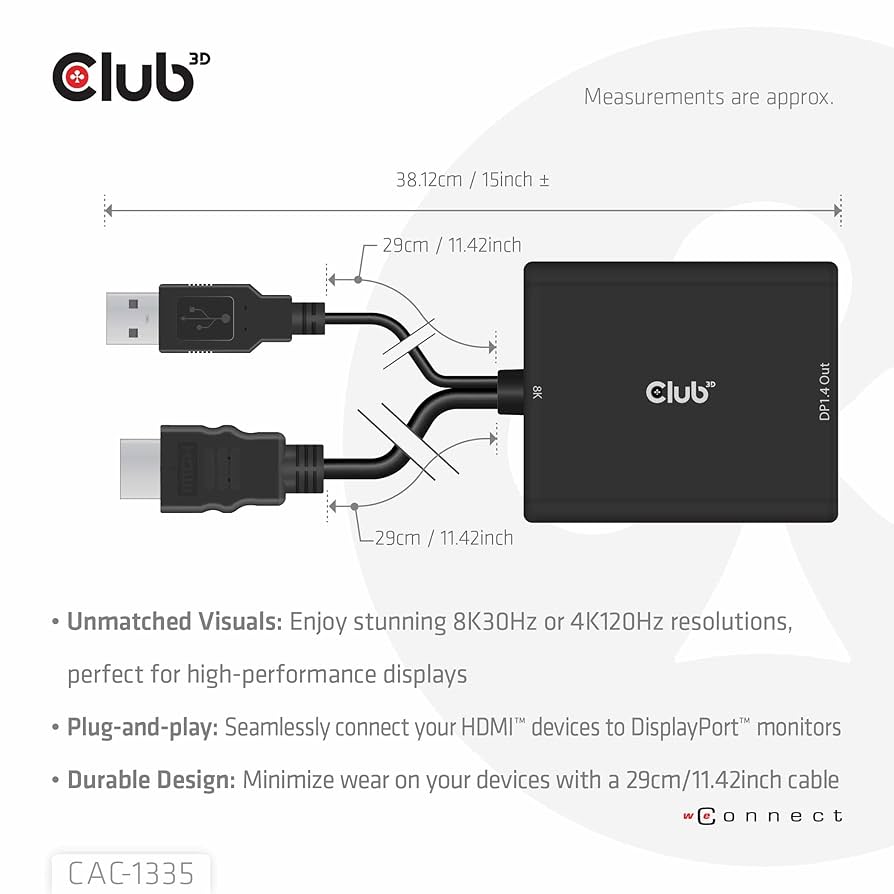 分配器・切替器 Club3D HDMI to DisplayPort CAC-1335 Amazon.com: Club 3D CAC-1335 HDMI 2.1 轉DisplayPort 1.4