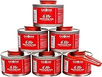 Gas One 6-Pack 6 Hour Chafing Fuel Cans with Lid Opener - Safe Diethylene Fuel for Buffets & Catering