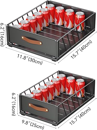 Miniatura 3 de Organizador de armario extraíble fijo con nano película adhesiva, estantes de despensa deslizantes resistentes, cesta de malla deslizante con asa