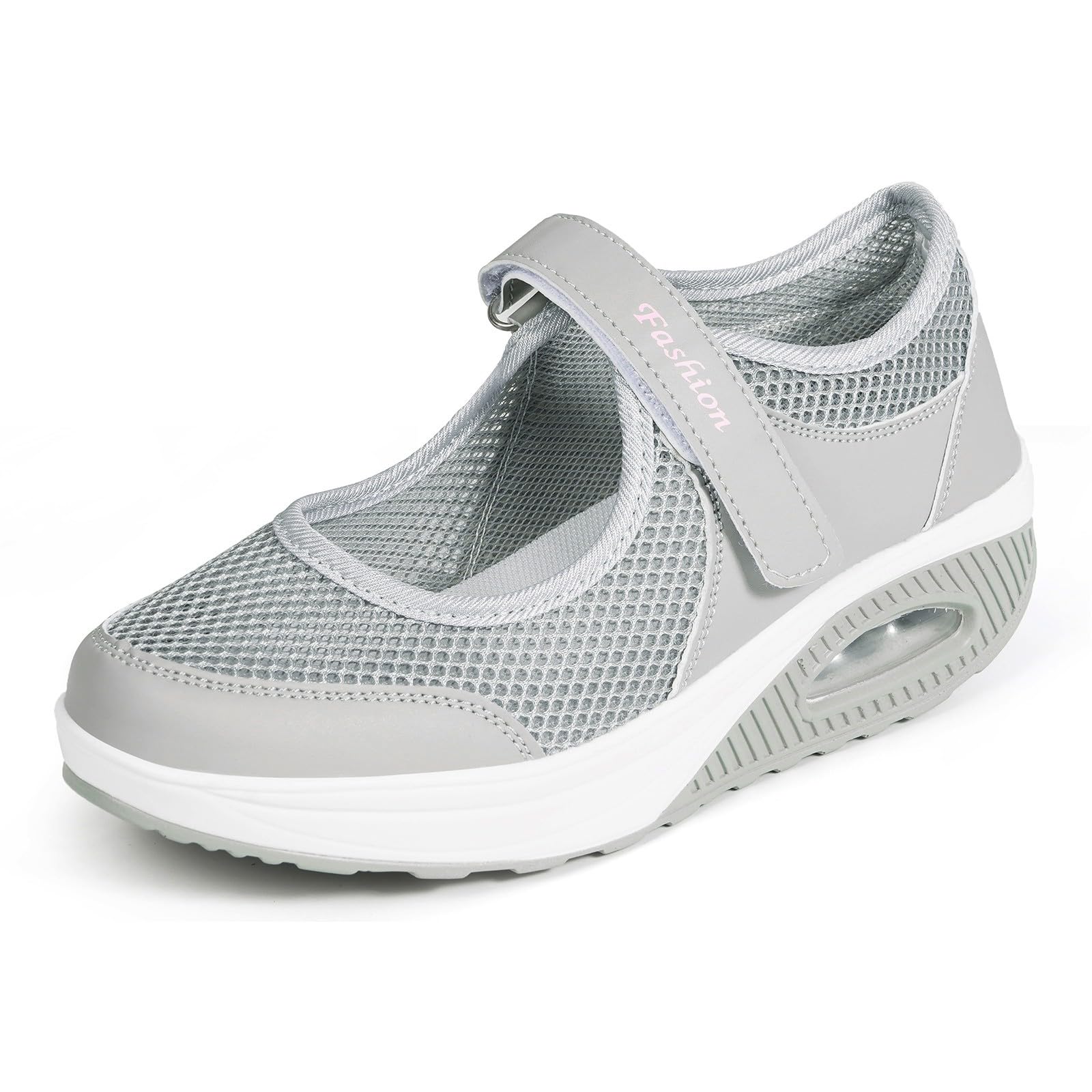 Hsyooes Sandalias para Mujer Malla Merceditas Plataforma Ligero Zapatillas Sneaker Mary Jane Casual Zapatos de Deporte Mocasines Negros Verano